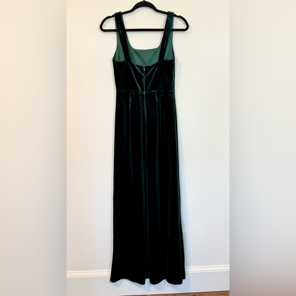 Lulus Emerald Green Velvet Sleeveless Square Neck Maxi Dress- Size Small - Picture 5 of 13